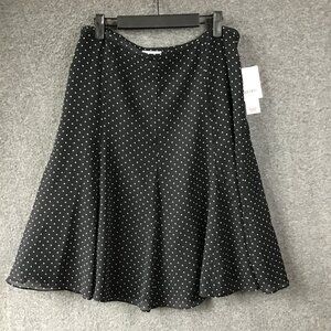 Liz & Co Polka Dot Skirt Sz 2X Black and White NWT